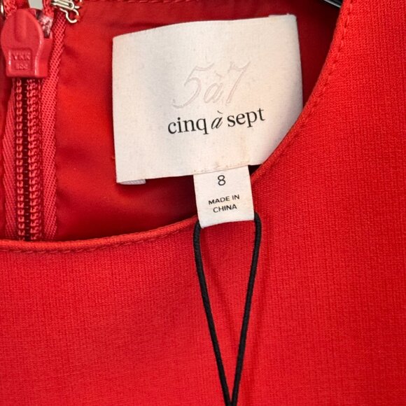 Cinq a Sept Fitted Red Dress - Picture 2 of 3